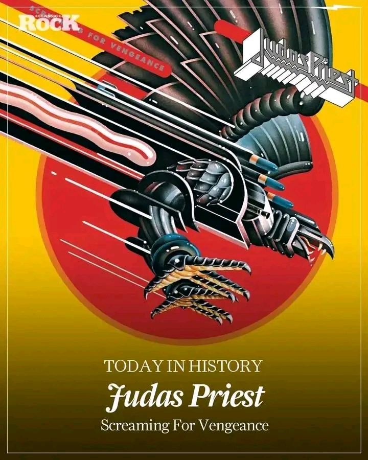 Today in 1982, Judas Priest released their eighth studio album Screaming For Vengeance. “Judas Priest’s biggest breakthrough, particularly in the US, came with this immaculate slab of none-more-metal bravado….